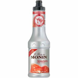 Delicioso Puré de Morango Monin de 500 ml - Frutas frescas em cada gota. Uma explosão de sabor! Ideal para cocktails e sobremesas. Compre já online!