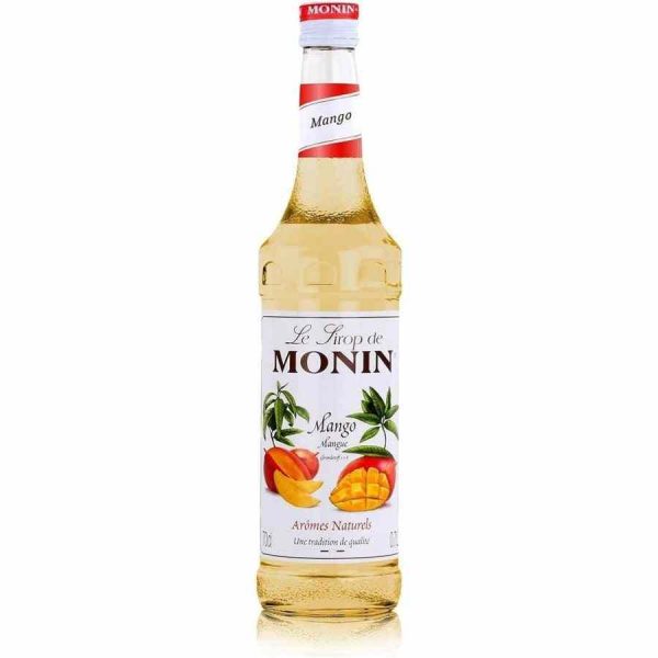 Xarope de Manga Monin 700 ml - Delicie-se com o sabor exótico da manga neste xarope de qualidade premium. Ideal para cocktails e sobremesas. Compre online!