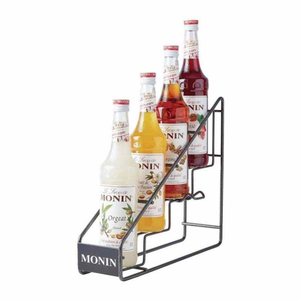 Rack de metal Monin para 4 garrafas de xarope, organizador premium de garrafas, armazenamento elegante para xaropes - Compre Online!