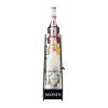 Suporte elegante em metal para 4 garrafas de xarope da marca Monin, ideal para organizar a sua coleção. Adquira já!