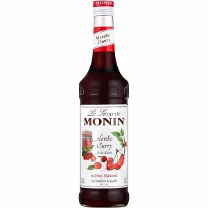 Xarope de Cereja Morello Monin 700 ml, ideal para cocktails e sobremesas. Delicie-se com este concentrado de sabor intenso!