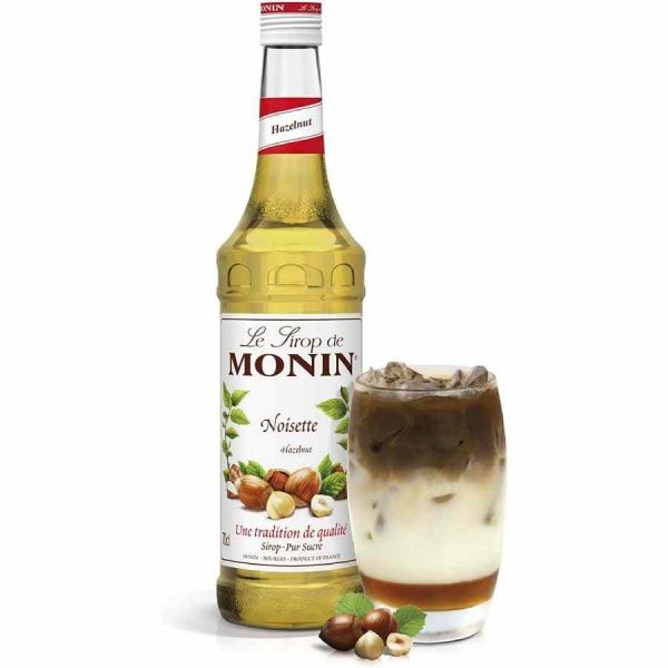 Xarope de avelã Monin - Delicioso e aromático xarope com autêntico sabor a avelã. Ideal para bebidas gourmet. Compre online!
