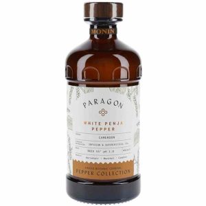 Xarope Monin Paragon Cordial Pimenta Penja Branca 48,5 cl, ideal para cocktails premium. Compre agora e eleve os seus drinks!