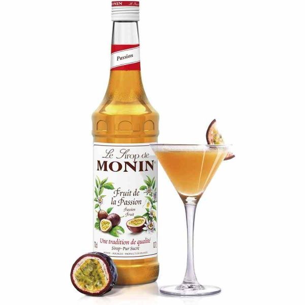 Xarope de Maracujá Monin: Delicioso e natural xarope de maracujá para cocktails e sobremesas. Ideal para confeção caseira. Compre online!
