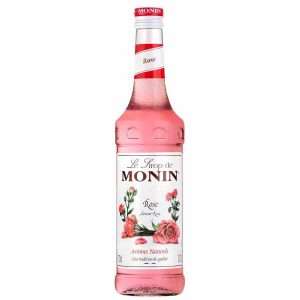 Xarope Monin Rosa 700 ml - Delicie-se com a doce essência floral deste xarope de alta qualidade para cocktails e sobremesas. Ideal para comprar online!