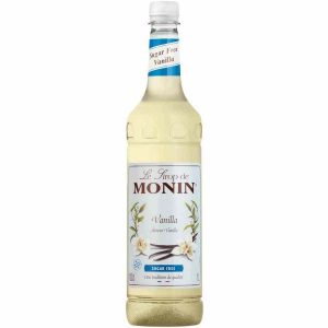 Garrafa PET Monin Sem Açúcar Baunilha 1l - Delicioso xarope de baunilha para adoçar sem culpa. Perfeito para receitas e bebidas. Compre já!