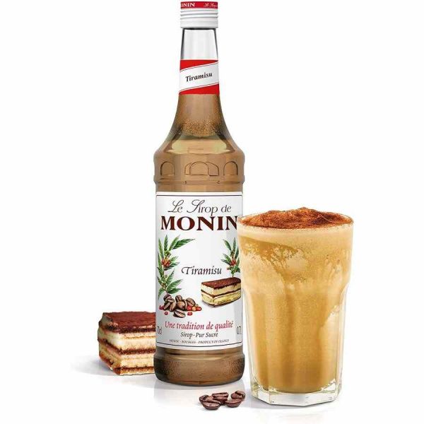 Xarope Monin Tiramisu 700 ml - Delicioso e autêntico xarope de Tiramisu para cocktails,  café e sobremesas. Compre online!