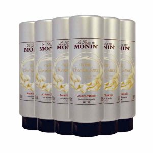 Delicioso e cremoso Molho de Chocolate Branco Monin para sobremesas - Ideal para doces e café - Compre online na nossa loja!