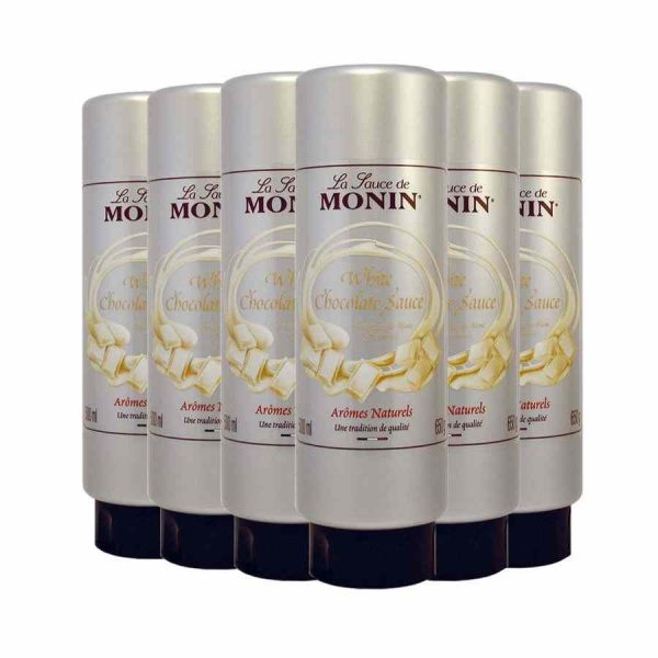 Delicioso e cremoso Molho de Chocolate Branco Monin para sobremesas - Ideal para doces e café - Compre online na nossa loja!