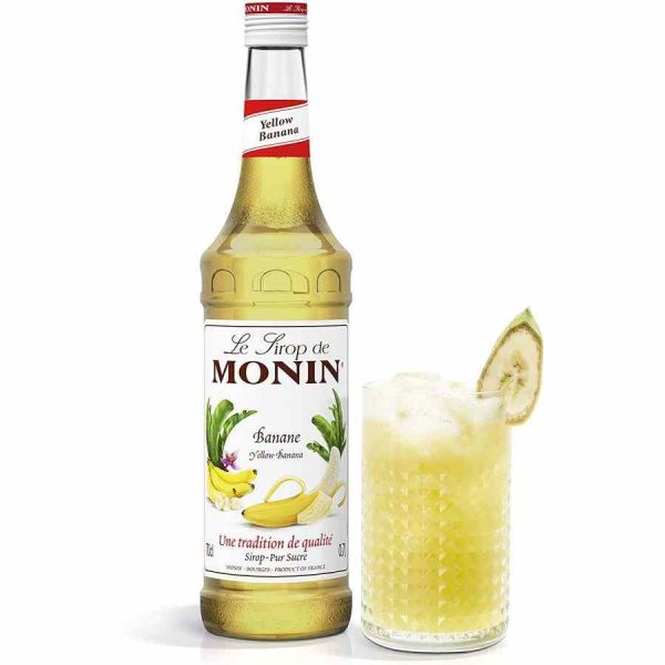 Xarope Monin de Banana Amarela, 700 ml - Delicioso e versátil para cocktails e sobremesas. Compre online!