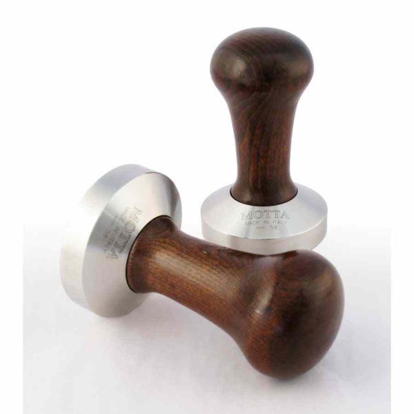 Tamper Motta com Cabo de Madeira para café expresso, utensílio de alta qualidade para baristas profissionais e entusiastas do café