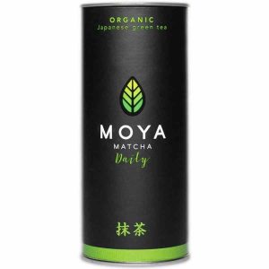 Chá verde diário orgânico Moya Matcha para um ritual energizante e revigorante. Aproveite a frescura e pureza deste chá de qualidade premium.