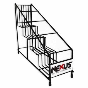 Rack metálico Nexus para 4 frascos de xarope: organização e elegância para a sua coleção de xaropes premium. Compre agora e leve estilo à sua cozinha!