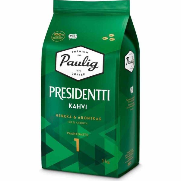 Café Paulig Presidente, aromático e intenso para os amantes de café exigentes. Desfrute do melhor café online!