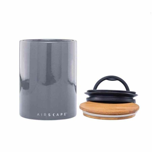 Recipiente de armazenamento de cerâmica Planetary Design Airscape® em ardósia - Selagem de ar para frescura prolongada dos alimentos