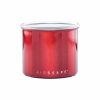 Recipiente a vácuo vermelho Planetary Design Airscape® Classic em aço inoxidável, 4' pequeno - mantenha os alimentos frescos por mais tempo!