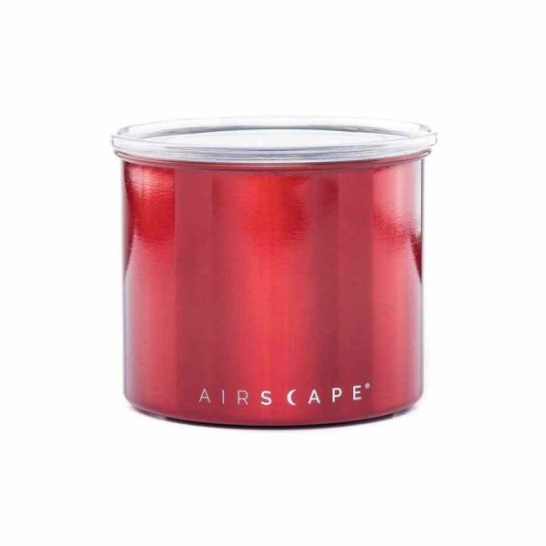Recipiente a vácuo vermelho Planetary Design Airscape® Classic em aço inoxidável, 4' pequeno - mantenha os alimentos frescos por mais tempo!