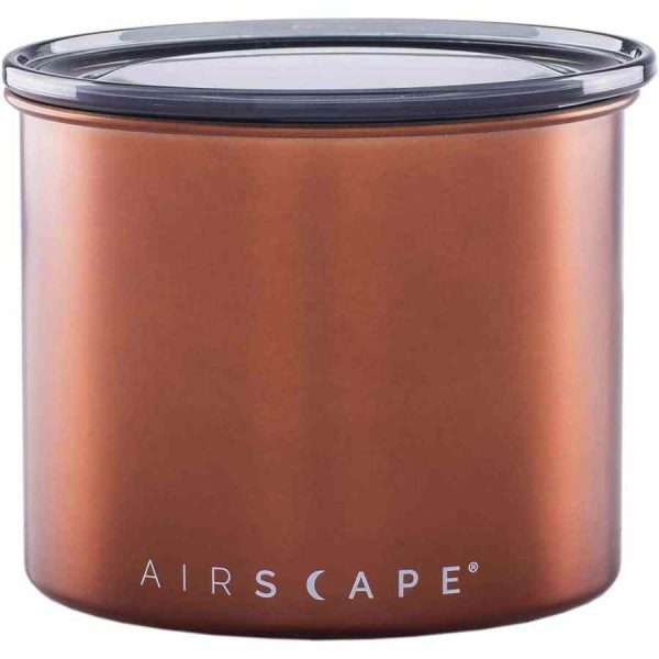 Recipiente de armazenamento em aço inoxidável Airscape® Classic Design Planetário, cobre escovado para manter a frescura dos alimentos. Ideal para a sua cozinha.