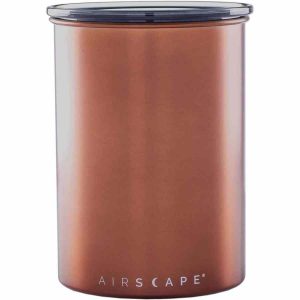 Recipiente de armazenamento premium em aço inoxidável Airscape® Classic Design Planetário, cor cobre escovado - Durabilidade e elegância para a sua cozinha!