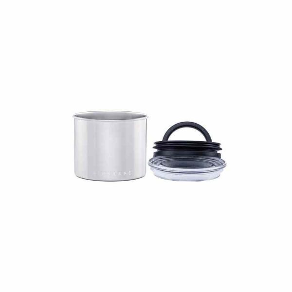 Recipiente de armazenamento Airscape® em aço inoxidável, design clássico planetário, aço escovado - Ideal para preservar a frescura dos alimentos.