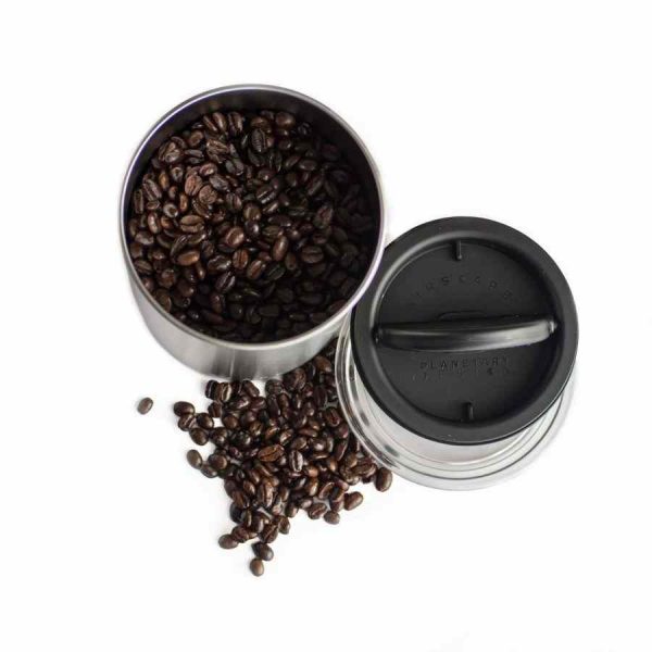 Recipiente de armazenamento de aço inoxidável Airscape® Classic Design Planetário, aço escovado - Mantenha seus alimentos frescos por mais tempo!