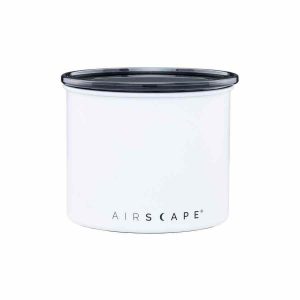 Recipiente de armazenamento em aço inoxidável Airscape® Planetary Design: mantenha os alimentos frescos por mais tempo com estilo clássico em giz.