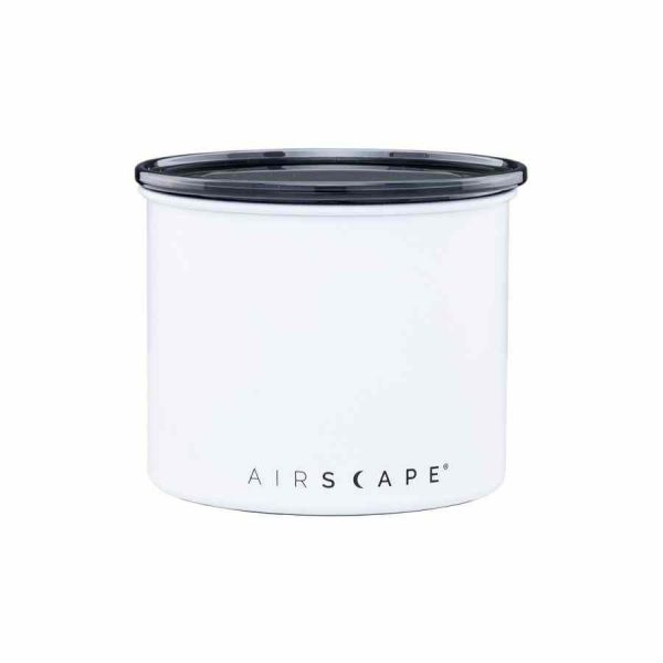 Recipiente de armazenamento em aço inoxidável Airscape® Planetary Design: mantenha os alimentos frescos por mais tempo com estilo clássico em giz.