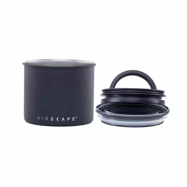 Recipiente de armazenamento de aço inoxidável Airscape® Classic Design Planetário em carvão, mantenha a frescura dos alimentos por mais tempo com estilo clássico.