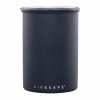 Recipiente de armazenamento Airscape® clássico em aço inoxidável, design planetário, na cor carvão. Mantenha seus alimentos frescos por mais tempo!