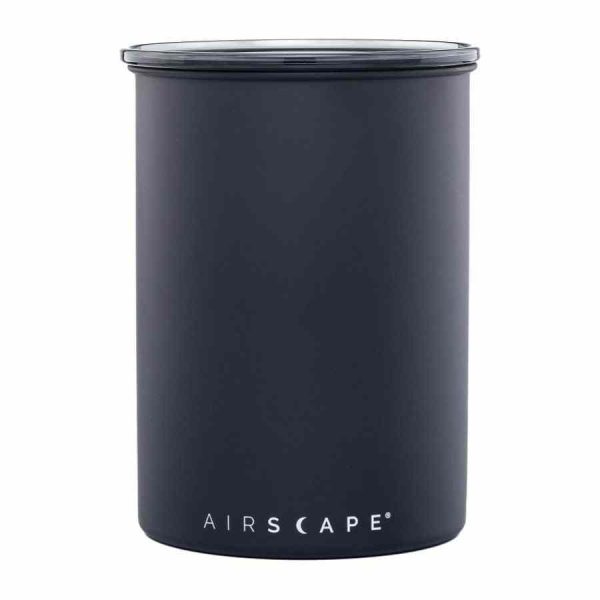 Recipiente de armazenamento Airscape® clássico em aço inoxidável, design planetário, na cor carvão. Mantenha seus alimentos frescos por mais tempo!