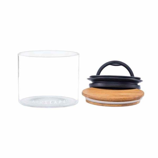 Frasco de Vidro Airscape® com Tampa de Bambu, Design Planetário | Armazenamento de Qualidade Superior | Compre Online Agora!