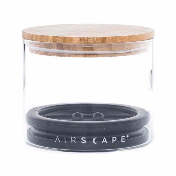 Frasco de vidro Airscape® com tampa de bambu: design planetário premium para frescura prolongada dos alimentos. Compre online agora!