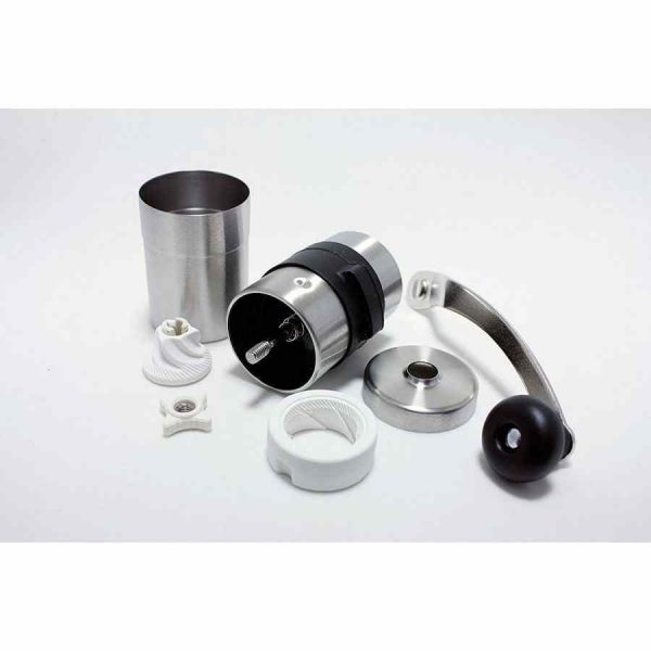 Moedor de café manual Porlex Mini II, compacto e eficiente para moer café fresco em casa. Ideal para os amantes de café.