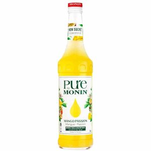 Xarope Pure by Monin Mango Passion sem adição de açúcar 700 ml - Delicioso e natural para as suas bebidas favoritas. Ideal para cocktails e sobremesas!