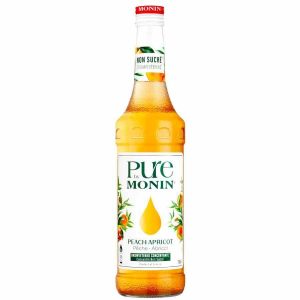 Xarope Monin Pure de Pêssego Damasco 700 ml, Sem Açúcar Adicionado, Ideal para Bebidas e Sobremesas - Compre Online!