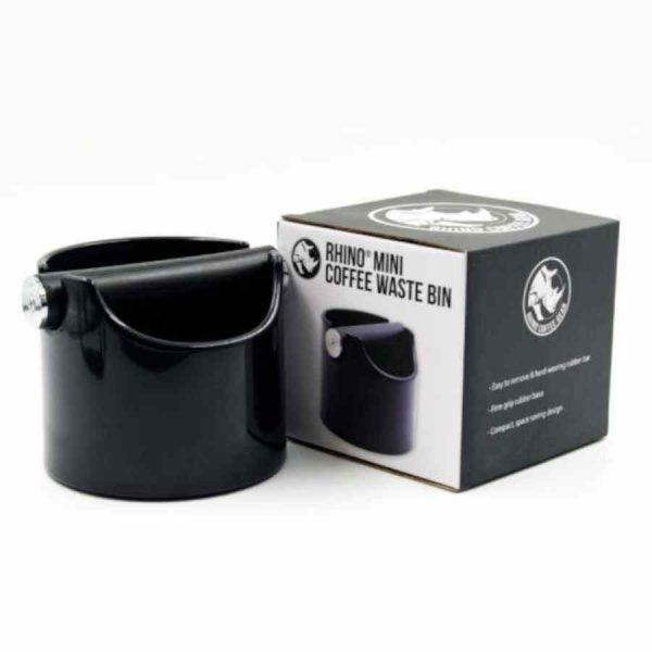 Lixeira de café Rhino Mini em aço inoxidável para um espaço de trabalho organizado e elegante. Compre agora e mantenha a limpeza à distância de um clique!