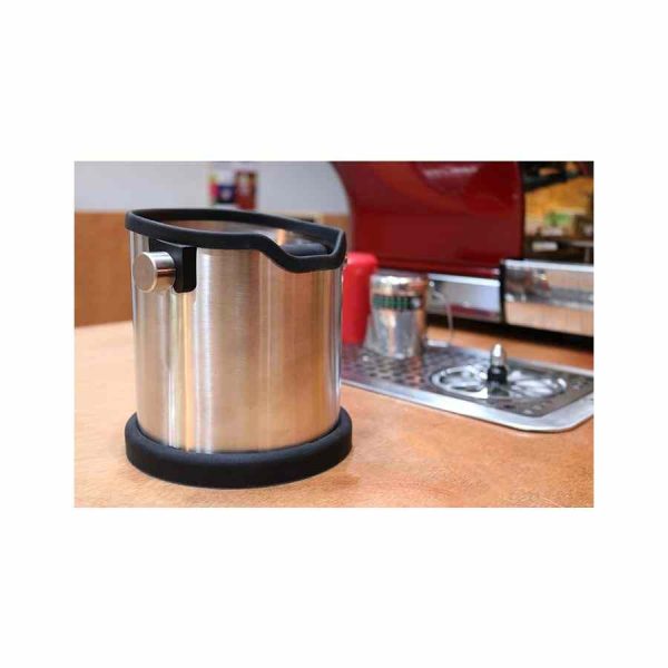 Caixa de batida profissional em aço inoxidável Rhinowares para café de qualidade premium. Ideal para baristas exigentes. Compre online!