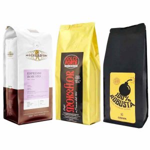 Café Robusta 100% Premium - Pacote de 3 x 1 kg em Grãos | Qualidade Superior Online