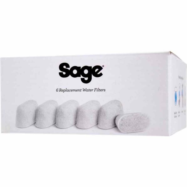 Filtros de água de reposição Sage, 6 peças - Purifique a sua água com estes filtros de alta qualidade para uma hidratação saudável em casa. Compatíveis com diversas máquinas de água. Ideal para manter a frescura e sabor da sua bebida.