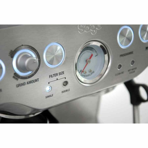 Máquina de café expresso Sage The Barista Express, prata - Desfrute do café perfeito em casa com esta máquina prateada de alta qualidade. Ideal para os amantes de café exigentes.