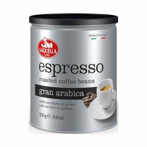 Café em Grãos Saquella Espresso Gran Arábica 250g - Aroma intenso e sabor premium para verdadeiros apreciadores de café. Compre online!