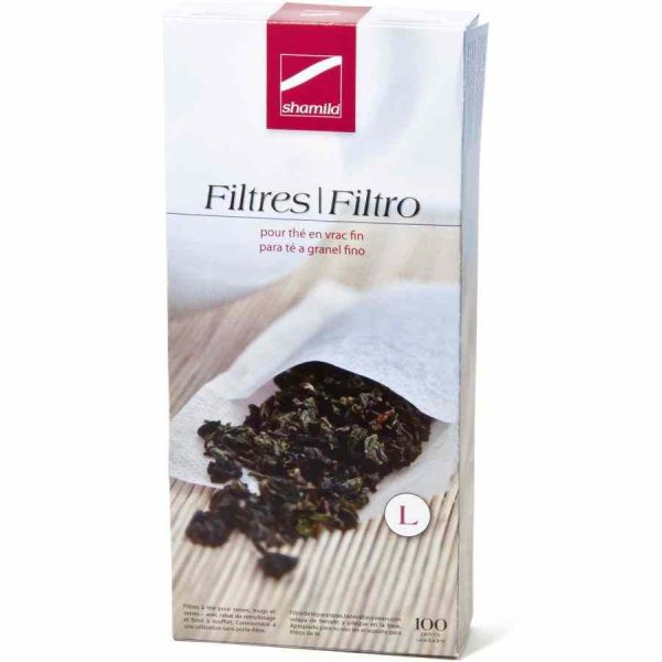 Filtro de chá em papel Shamila de alta qualidade - 100 unidades. Aproveite o chá perfeito com estes filtros premium!
