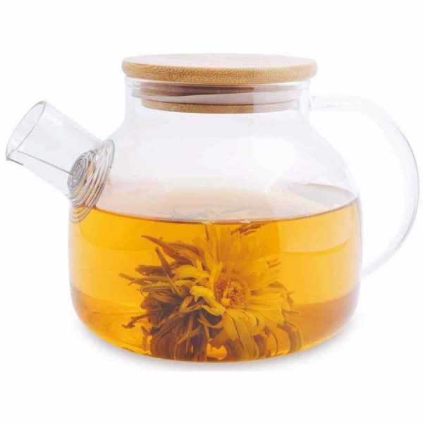 Jarro de Vidro Shamila Simplicidade para um chá perfeito em casa. Durável e elegante, ideal para suas pausas relaxantes. Compre já!