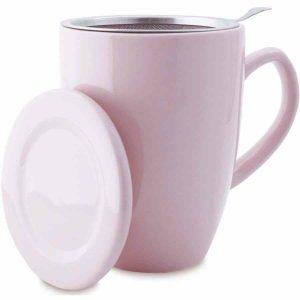 Caneca de Chá Shamila com Filtro e Tampa, 350 ml - Desfrute do seu chá favorito com esta elegante caneca de cerâmica. Perfeita para os momentos de relaxamento. Compre online!