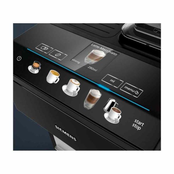 Máquina de café Siemens EQ.500 Classic totalmente automática em preto piano para saborear cafés perfeitos em casa. Aproveite já!