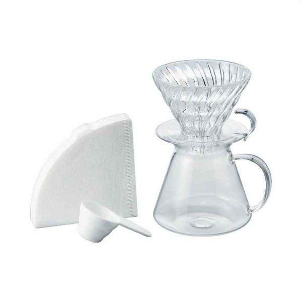 Kit de fabricação de cerveja artesanal em vidro Simply Hario V60-02 600 ml para um café perfeito em casa. Compre já o seu! 🍺☕