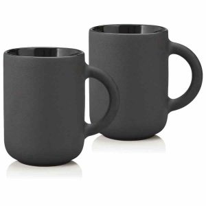 Caneca Stelton Theo 350 ml, 2 unidades. Design elegante para desfrutar das suas bebidas favoritas. Ideal para casa ou escritório.