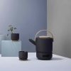 Bule Stelton Theo 1,25 l em cerâmica preta elegante para chá. Design moderno, qualidade premium para momentos especiais. Compre já!