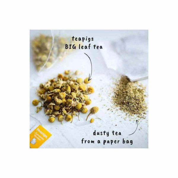 Saquinhos de chá de flores de camomila Teapigs | Chá de camomila premium para uma experiência relaxante | Compre online agora!