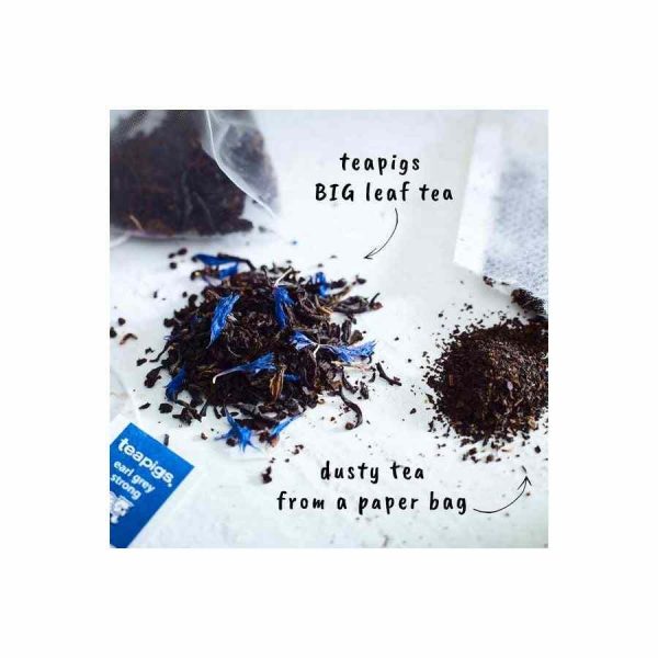 Chá Earl Grey Teapigs - Saquinhos de chá robustos de qualidade premium para comprar online. Aproveita o sabor intenso!